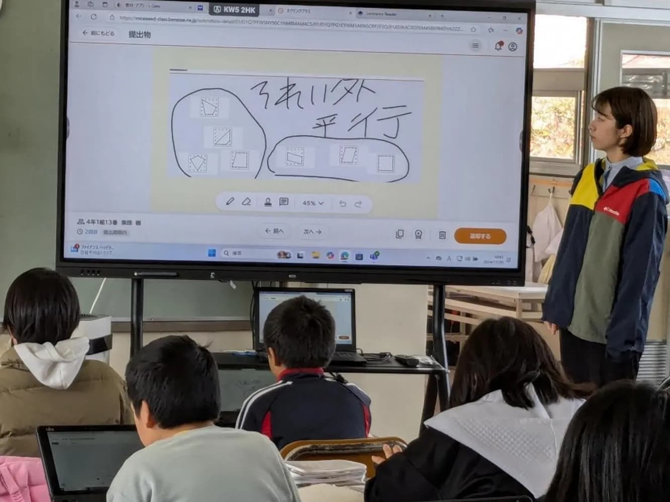 一人ひとりの考えを見取りながら支える授業の写真
