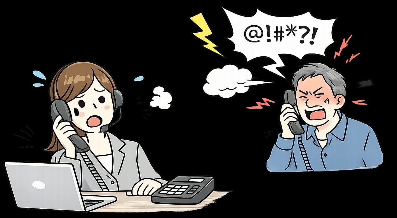 トビラフォンBizのカスハラ対策機能を示すイメージ
